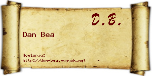 Dan Bea névjegykártya
